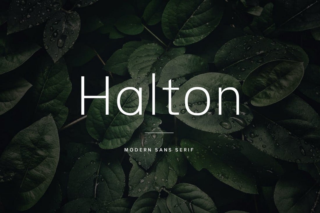 Halton - fonte limpa sem serifa