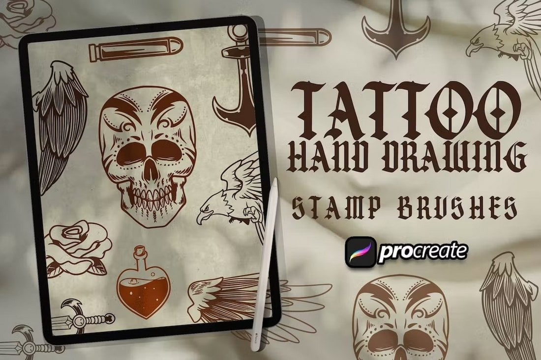 Hand Drawing Tattoo Tattoo Stamp Brushes