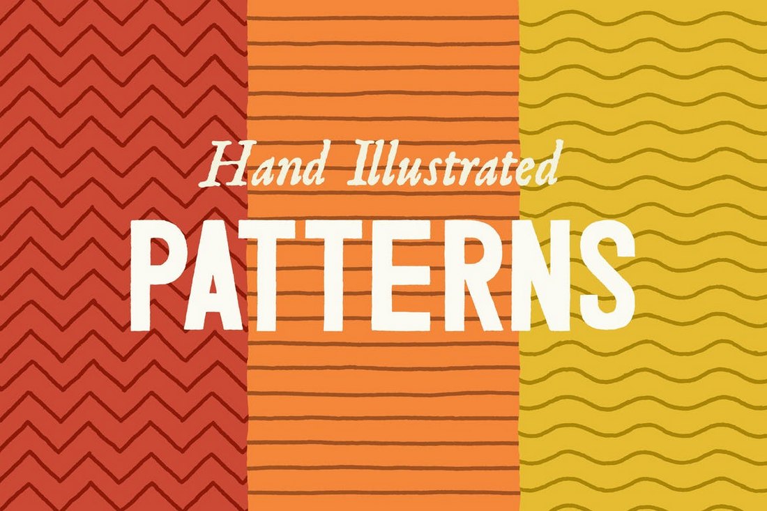 Hand-Illustrated-Line-Patterns-1 30+ Best Photoshop Patterns of 2018 (Free & Pro) design tips 