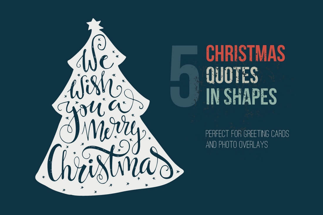 Handdrawn-Christmas-Quotes-in-Shapes 100+ Christmas Mockups, Icons, Graphics & Resources design tips 