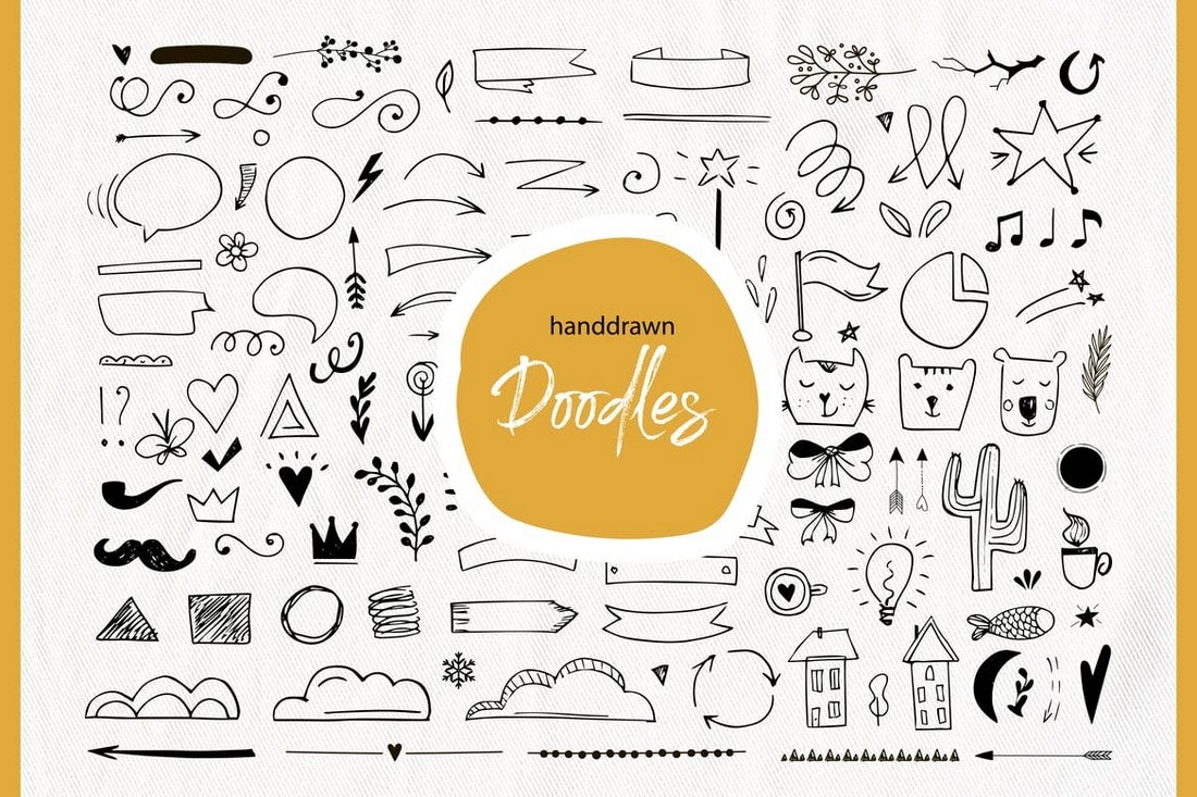 Handdrawn Doodle Elements Instagram Icons