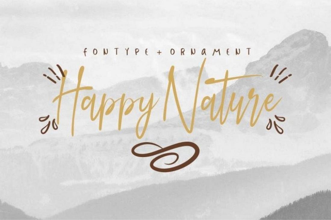 Happy Nature - Free Script Font