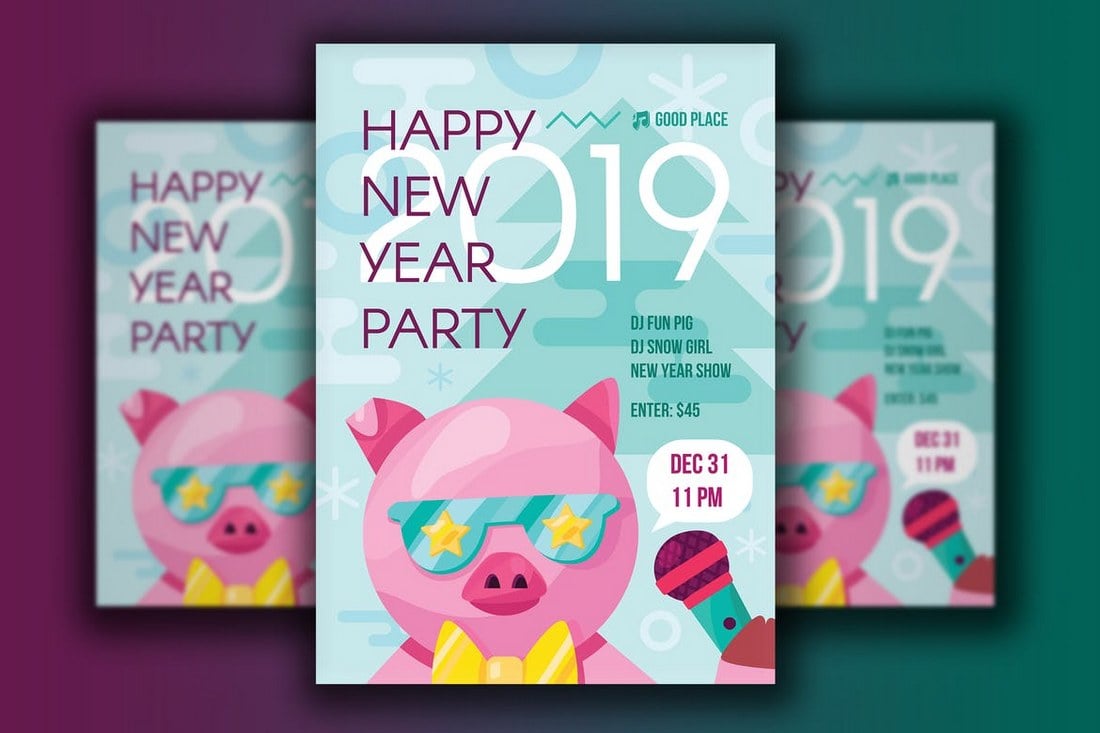 Happy-New-Year-2019-Party-Flyer 30+ Best Event Flyer Templates design tips 