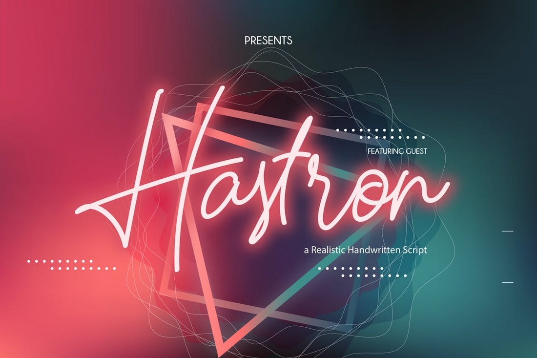 Hastron - Neon Monoline Retro Font