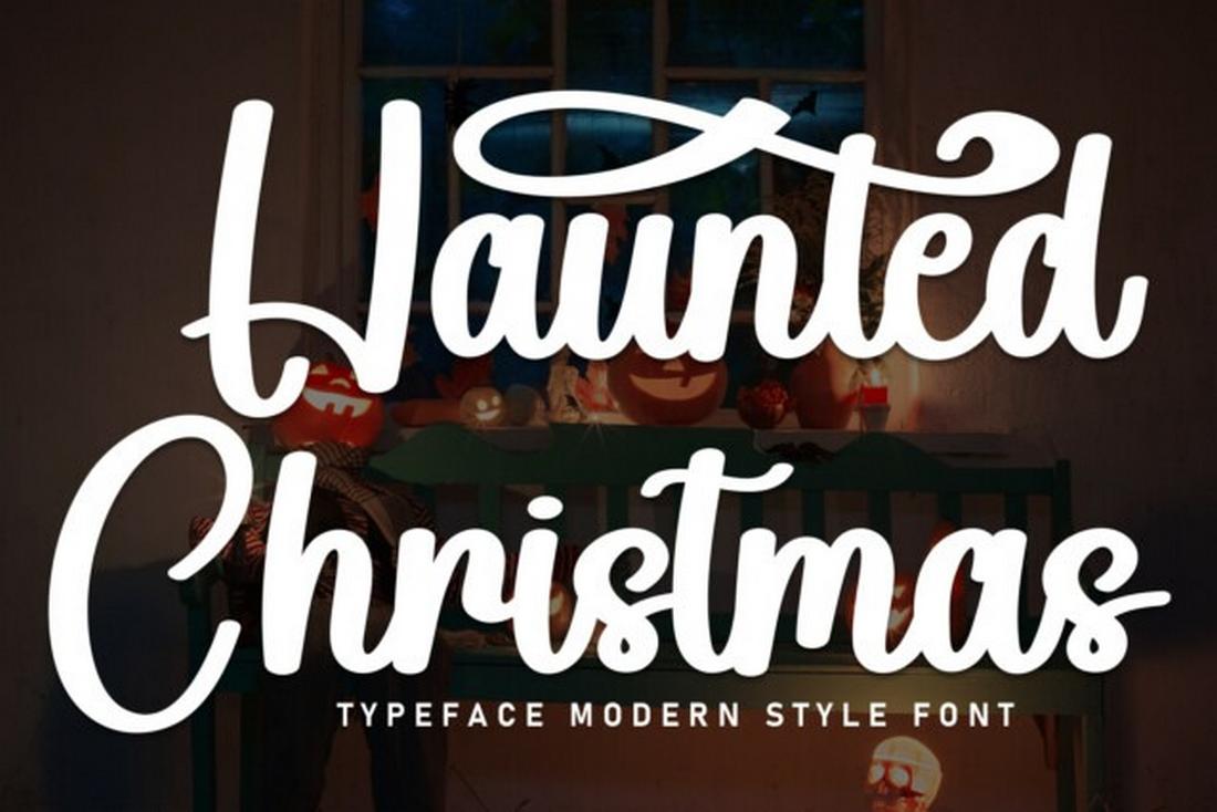 Haunted Christmas - Free Script Font