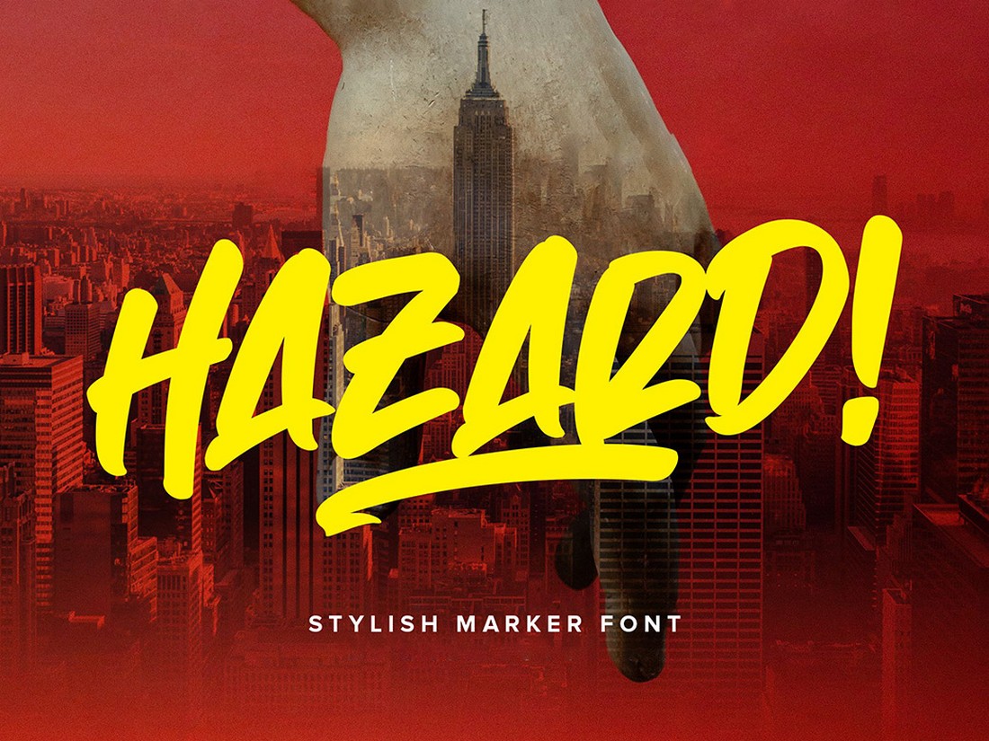 Hazard-Free-Marker-Font-2 20+ Best Marker Fonts for Creative Typography 2022 design tips 