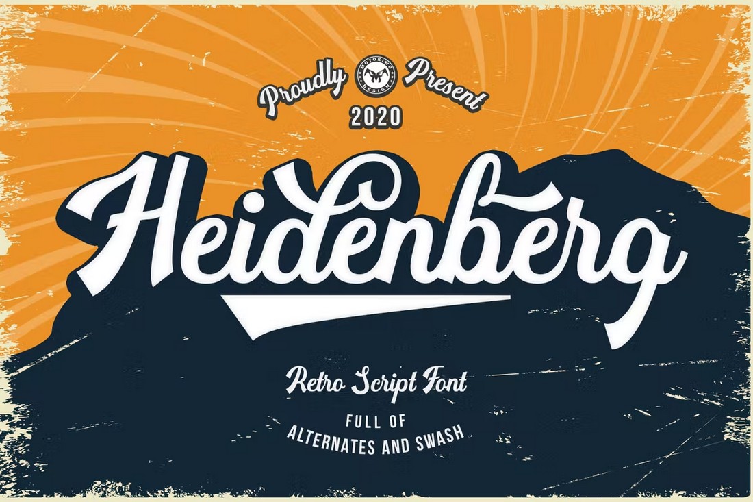 Heidenberg-Retro-Script-Font 20+ Best Retro 80’s Fonts (Classic Retro 80’s Typography) design tips 