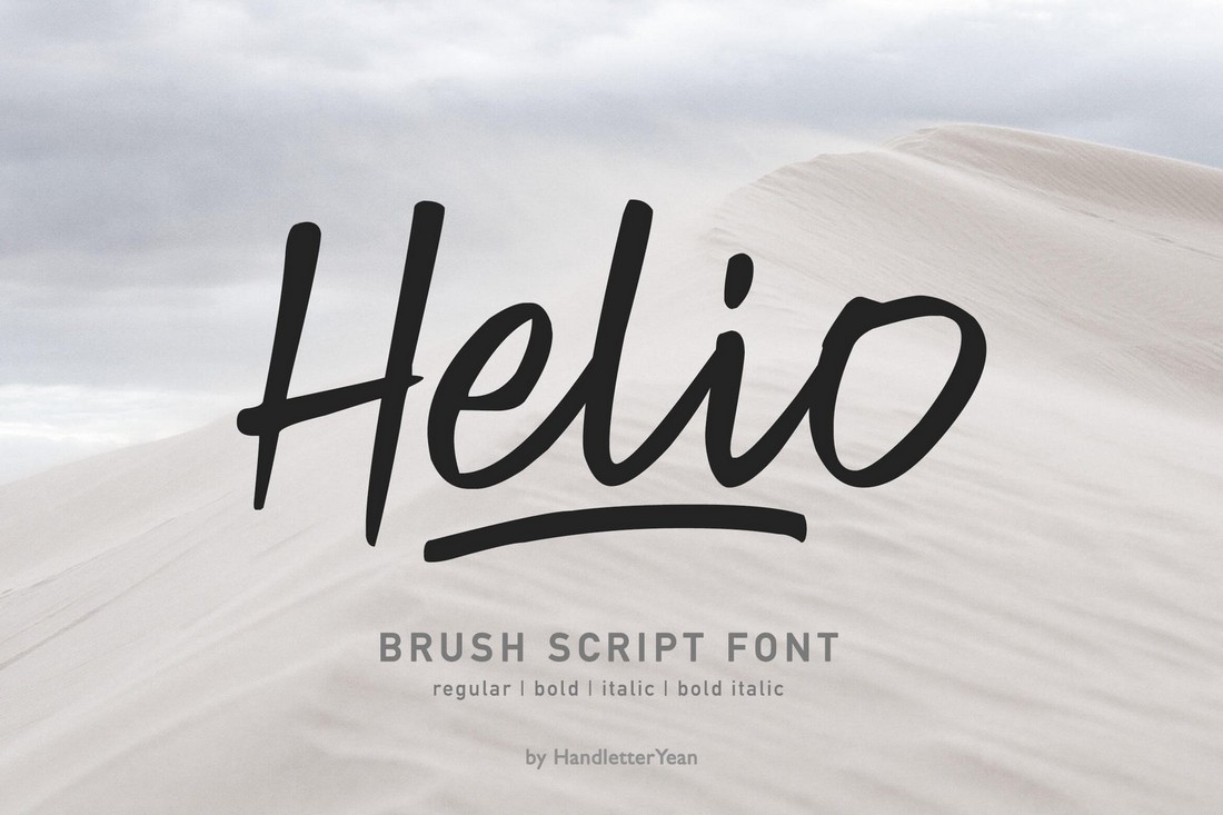 Helio-Free-Simple-Brush-Script-Font 25+ Best Friendly & Simple Fonts in 2022 (Free & Premium) design tips 