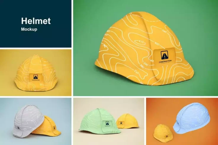 View Information about Helmet Hard Hat Mockup Templates