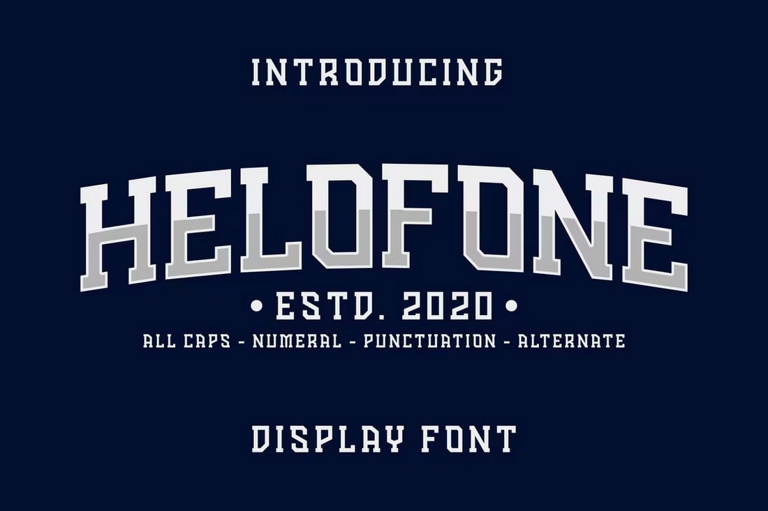 Helofone-Modern-Sport-Font 20+ Best Sports Fonts (Sports Team Logos, Jerseys, Apparel + More) design tips 