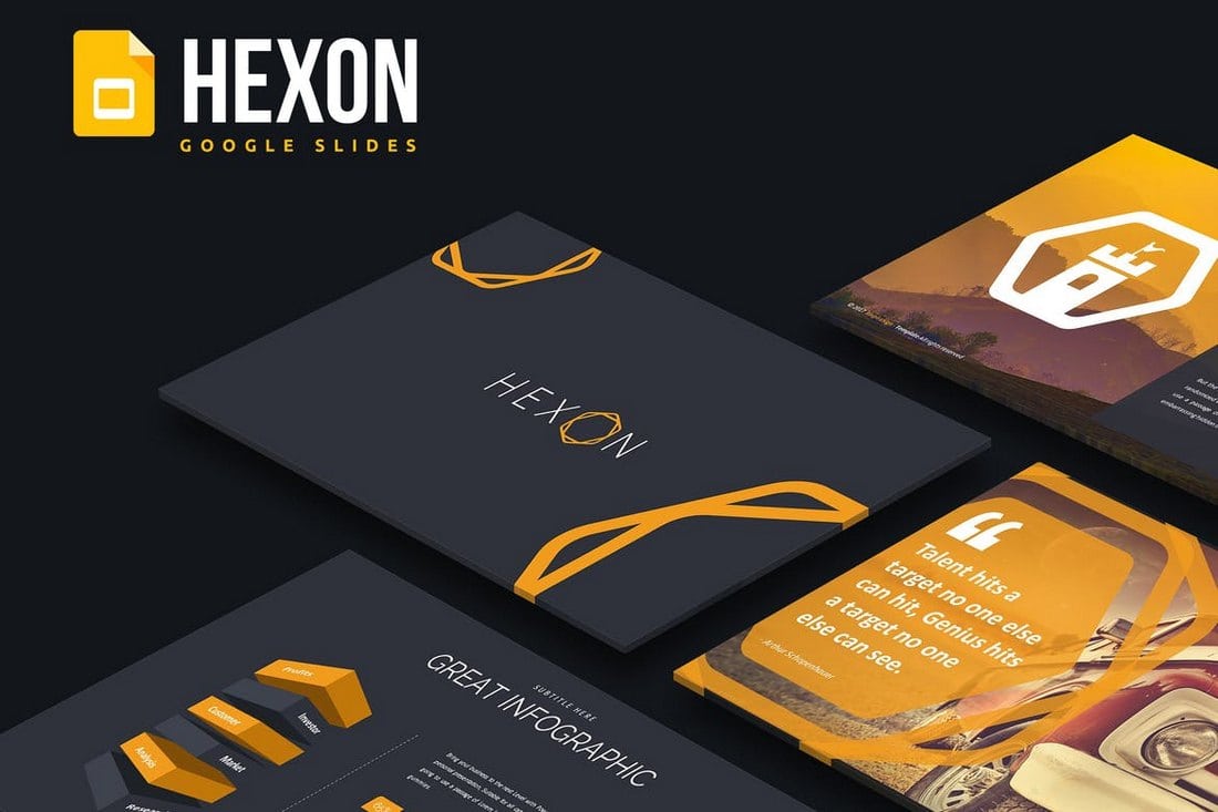 Hexon-Google-Slides-Template 25+ Modern, Premium Google Slides Templates & Themes design tips 