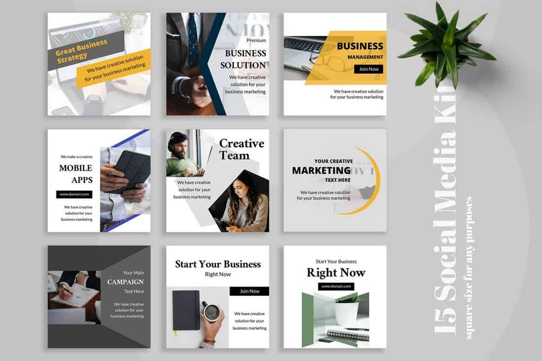 40  Best Social Media Kit Templates Graphics