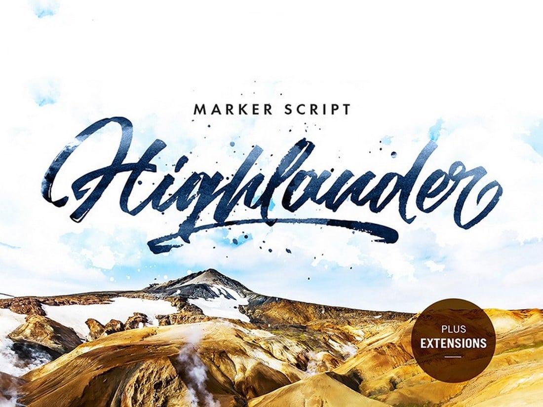 Highlander-Marker-Script 30+ Bold & Free Script Fonts design tips Typography|fonts|script 