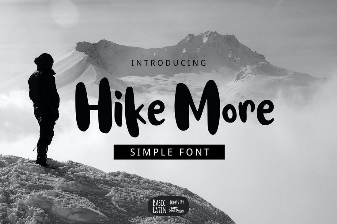 Hike-More-Font-for-Travel-Videos 30+ Best YouTube Fonts (For Thumbnails + Videos) 2020 design tips 