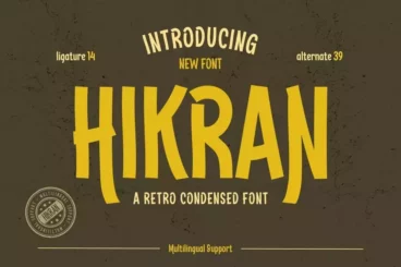 Hikran Retro Condensed Font