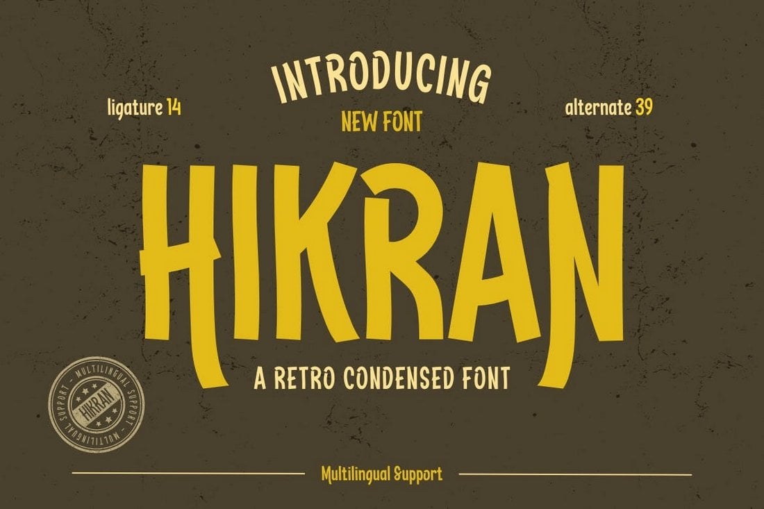 Hikran - Retro Condensed Font