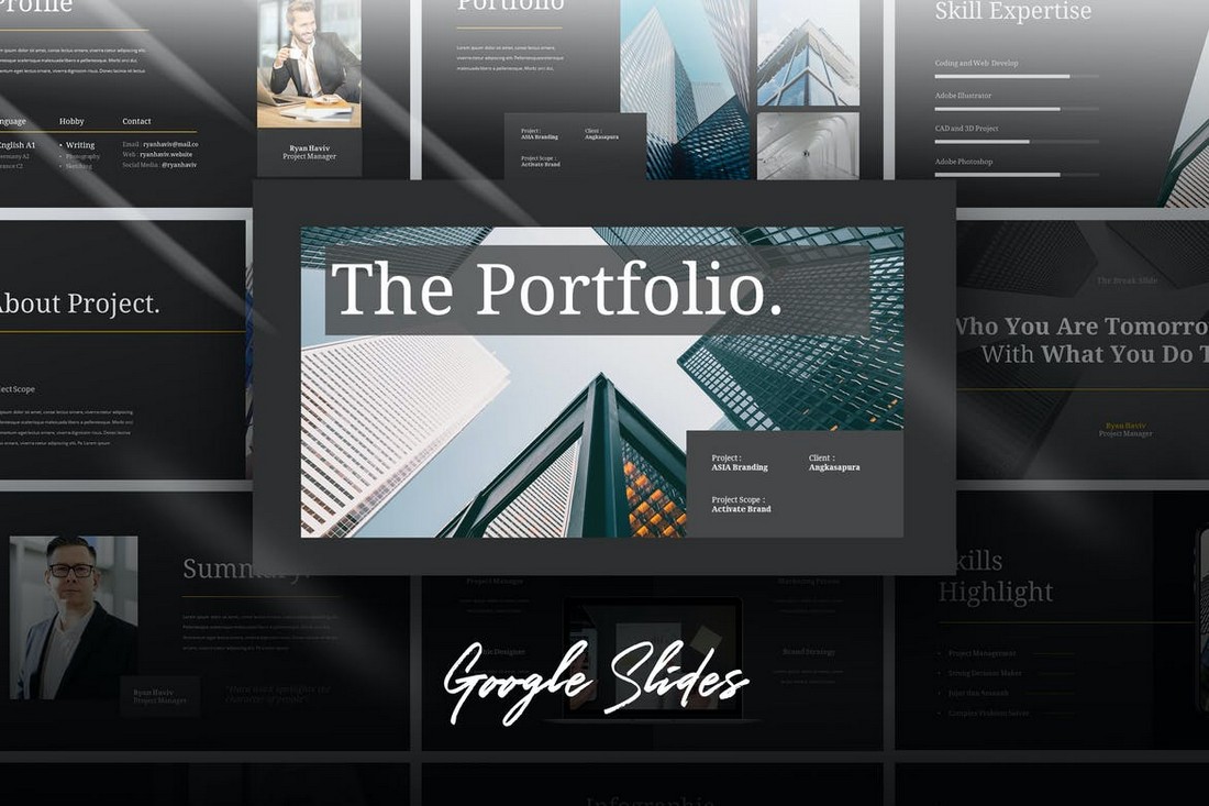 Hire - Business Portfolio Powerpoint Template