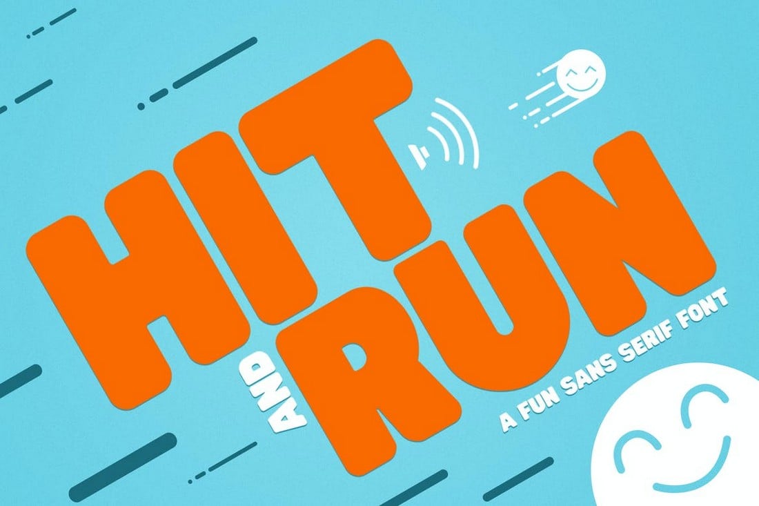 Hit-and-Run-Fun-Thick-Font 25+ Best Bold & Thick Fonts in 2021 design tips 