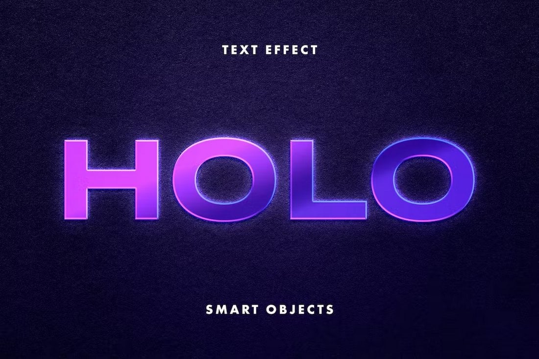 Holographic Gradient Text Effect for Photoshop