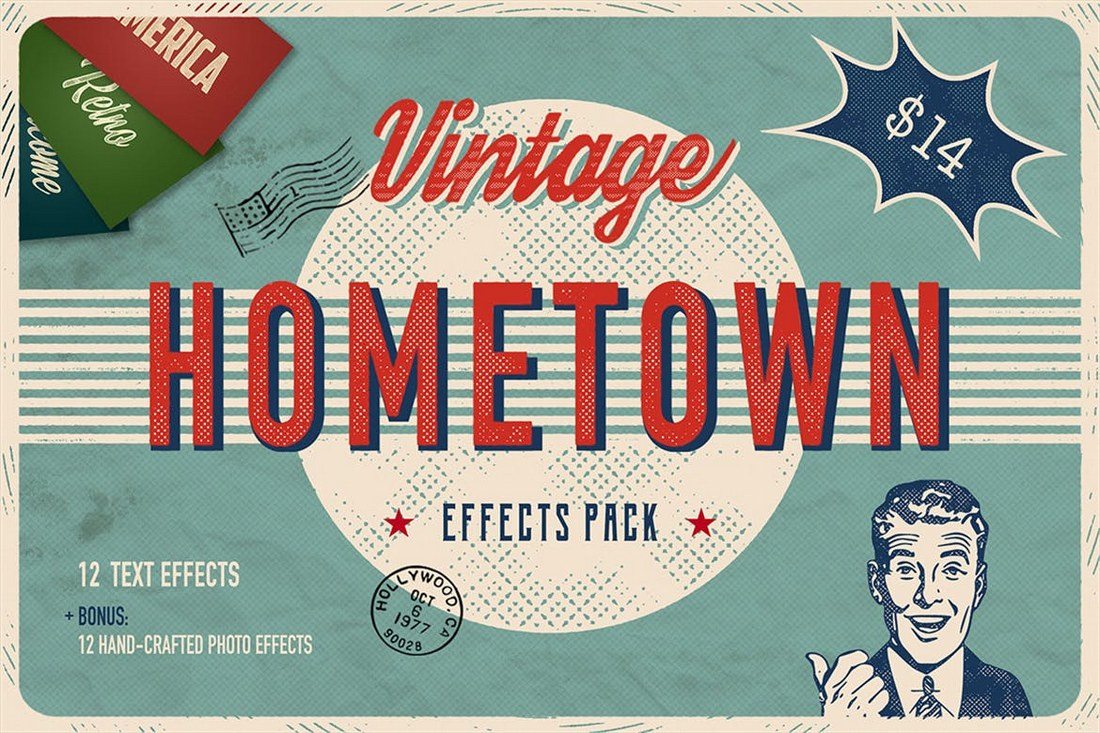 Hometown-Effects-Pack 30+ Best Retro Text Effects & Styles design tips 