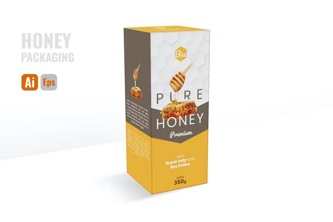 Honey Packaging Box Template