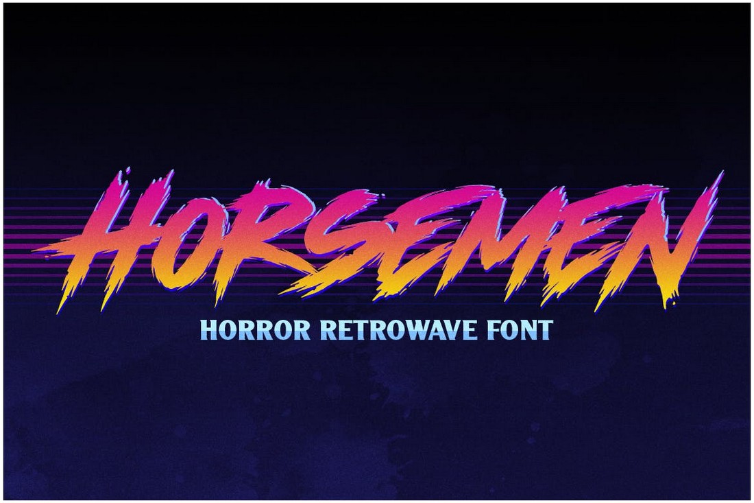 Horsemen - Horror Retrowave Font