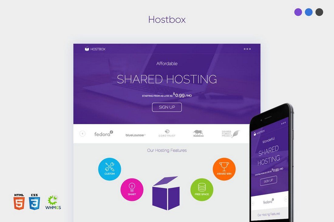 Hostbox-WHMCS-HTML5-Landing-Page 30+ Clean & Minimal Landing Page Templates design tips 