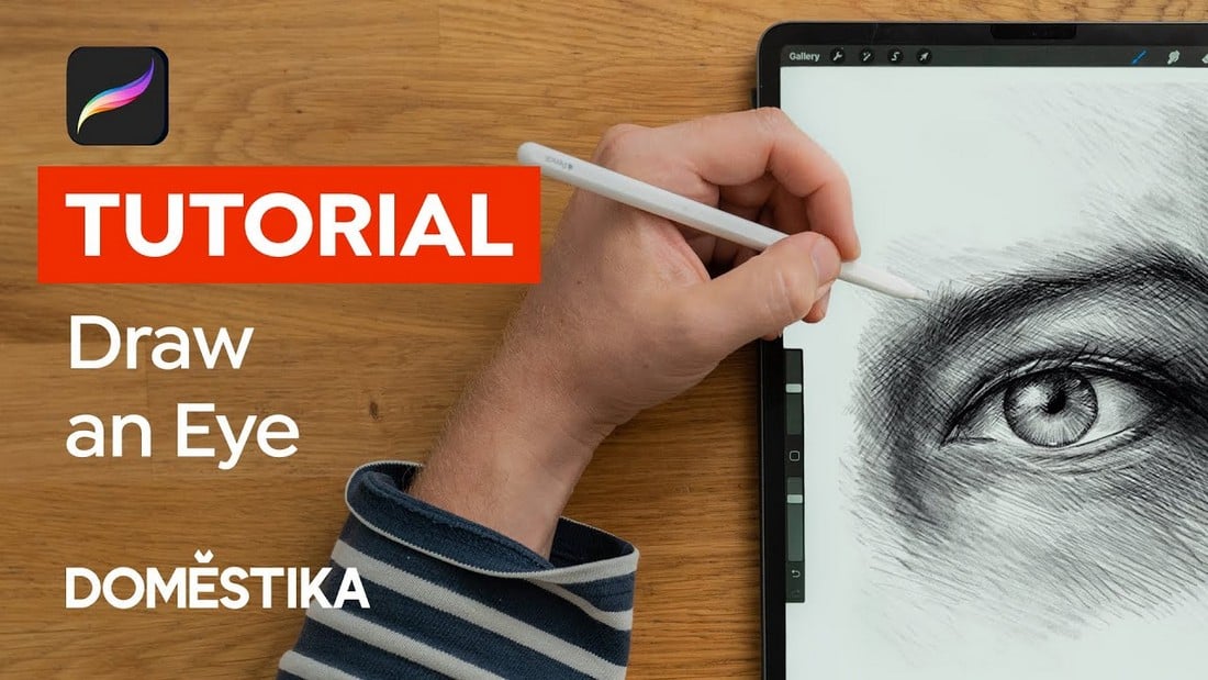 How to DRAW an EYE using PROCREATE Pencils