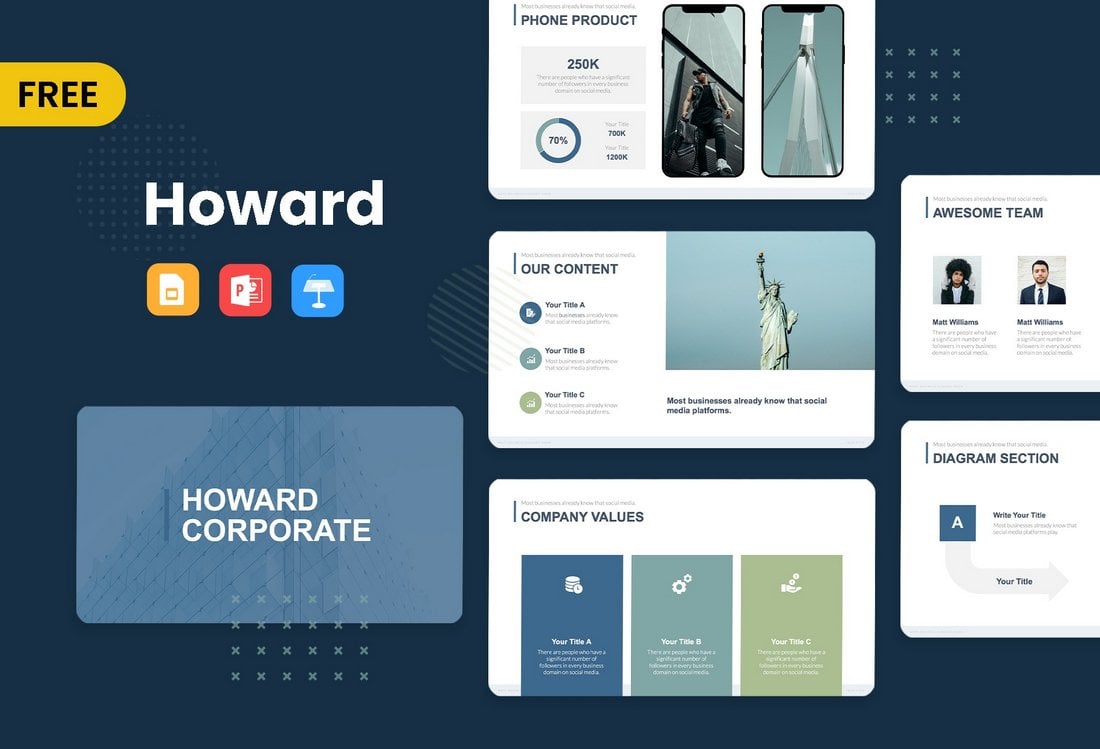 Howard Free Business PowerPoint Template