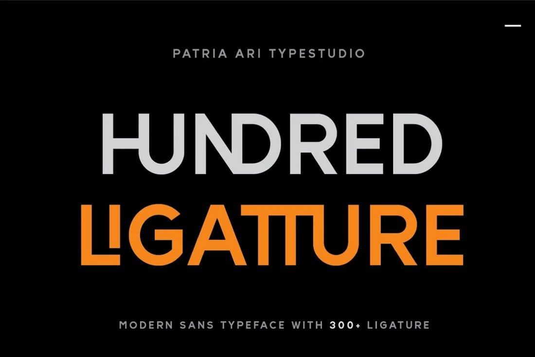 Hundred Ligatture - Free Sans Serif Font