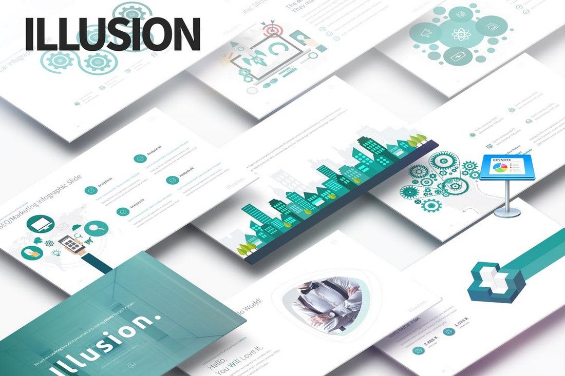 Illusion-Multipurpose-Keynote-Presentation 30+ Best Minimal & Creative Keynote Templates design tips 