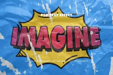 Imagine Comic Style Photoshop Text Effect