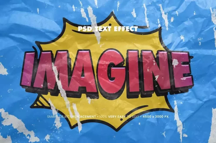 View Information about Imagine Comic Style Photoshop Text Effect