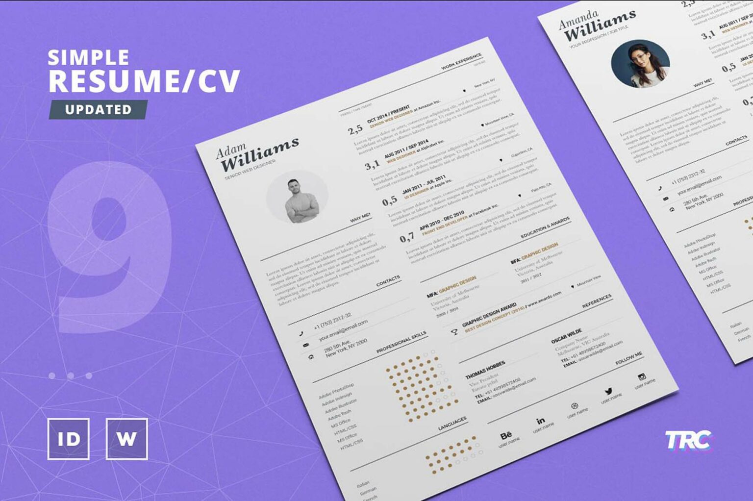 20+ Best InDesign Resume Templates (INDD CV Templates) Design Shack