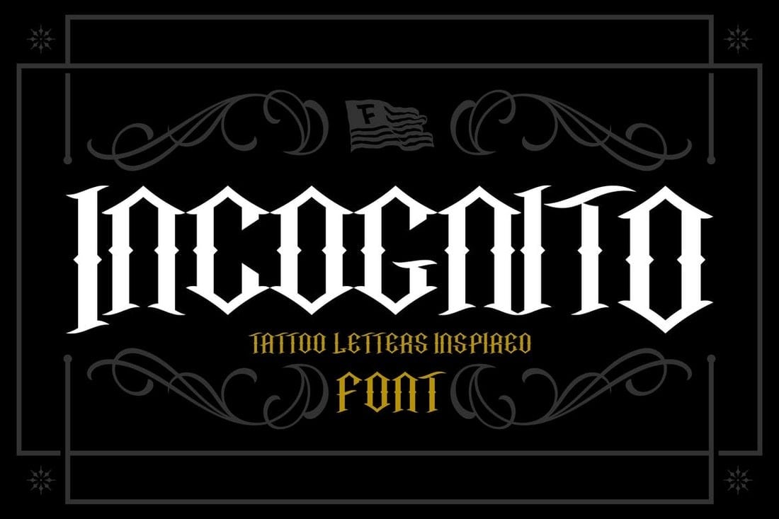 Incognito-Gothic-Tattoo-Font-1 35+ Best Blackletter Fonts design tips 