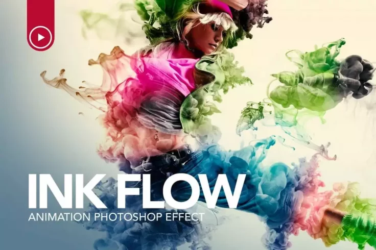 View Information about Ink Flow Animation Photoshop Action