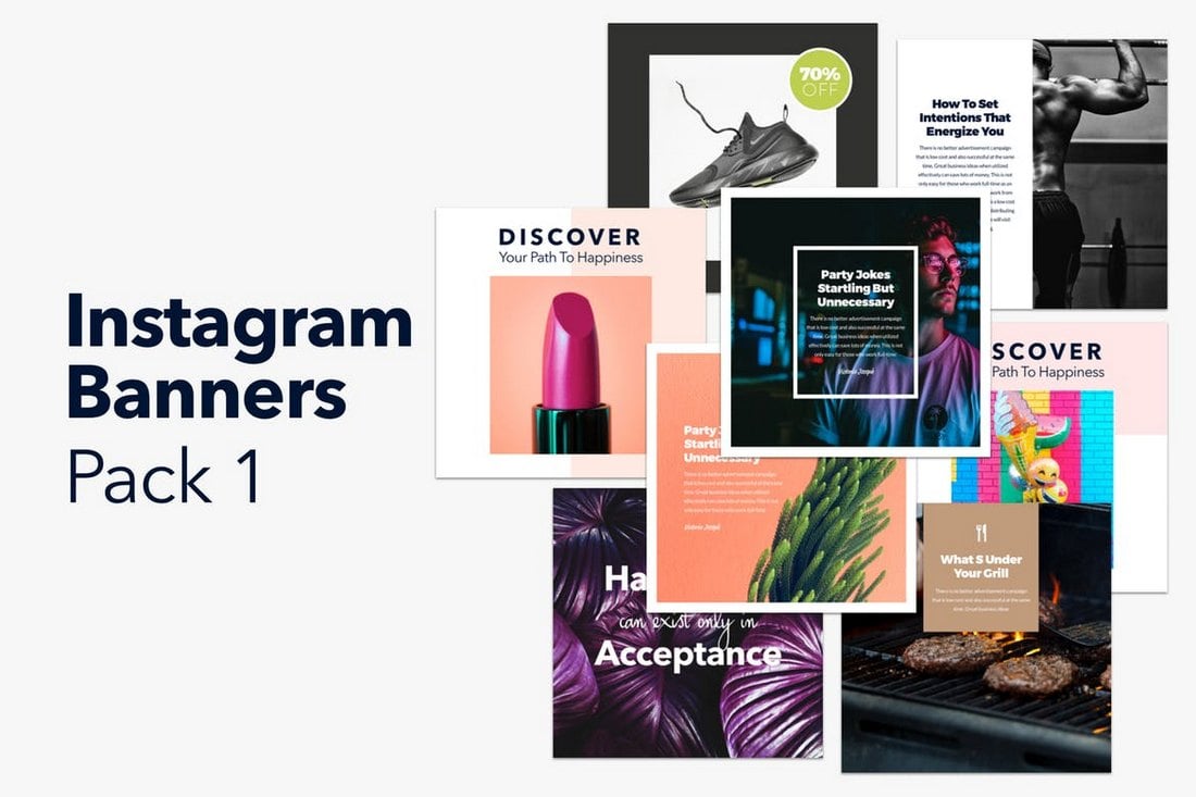 Instagram-Banners-Pack 30+ Best Instagram Templates & Banners design tips 