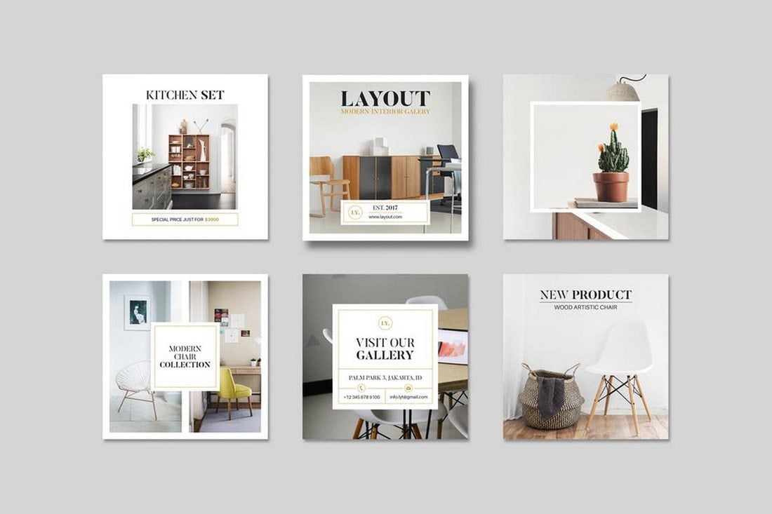 Instagram-Furniture-Store-Banners-Pack 30+ Best Instagram Templates & Banners design tips 