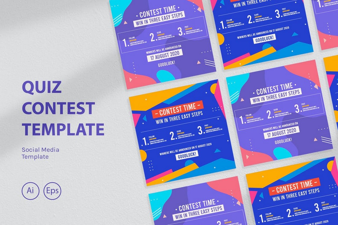 Free and customizable giveaway templates