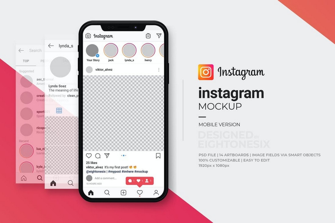 20 Best Instagram Mockup Templates Story And Post Laptrinhx