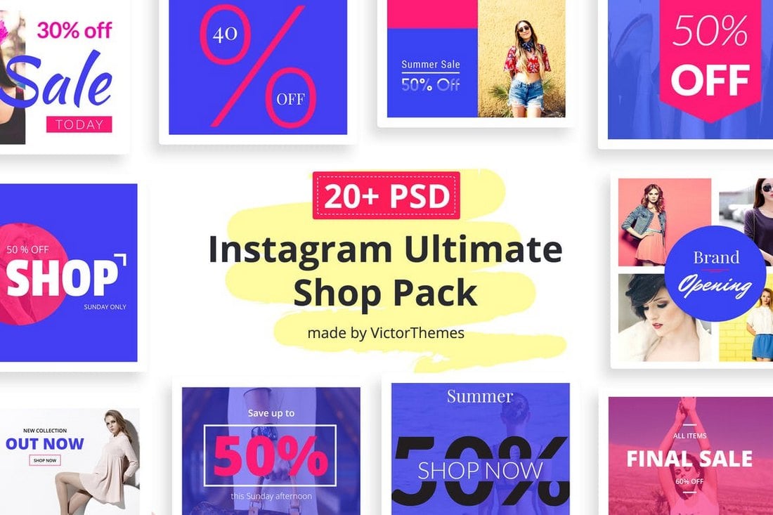 Instagram-Social-Media-Shop-Templates 30+ Best Instagram Templates & Banners design tips 