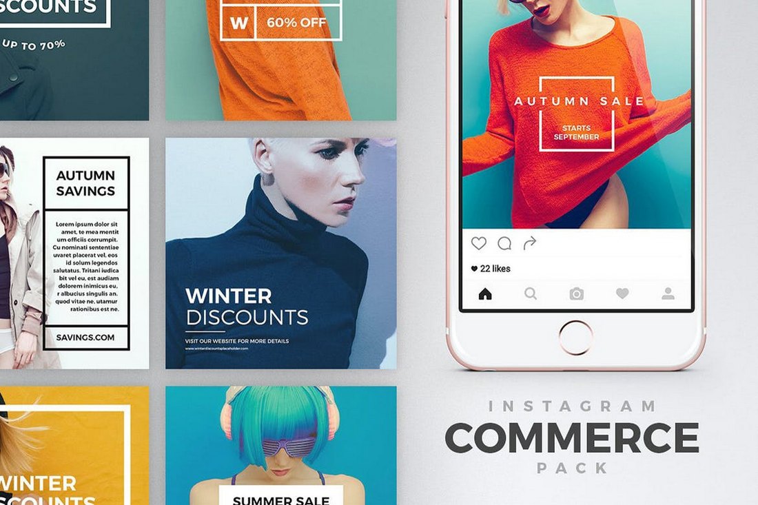 Instagram-eCommerce-Banners-Pack 30+ Best Instagram Templates & Banners design tips 