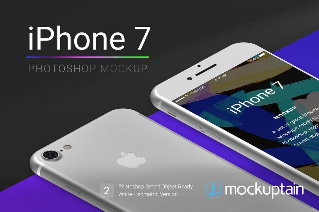 Iphone-7-Mockup-Isometric-White 100+ iPhone PSD & Vector Mockups design tips 