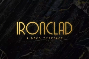 Ironclad Bold Art Deco Font