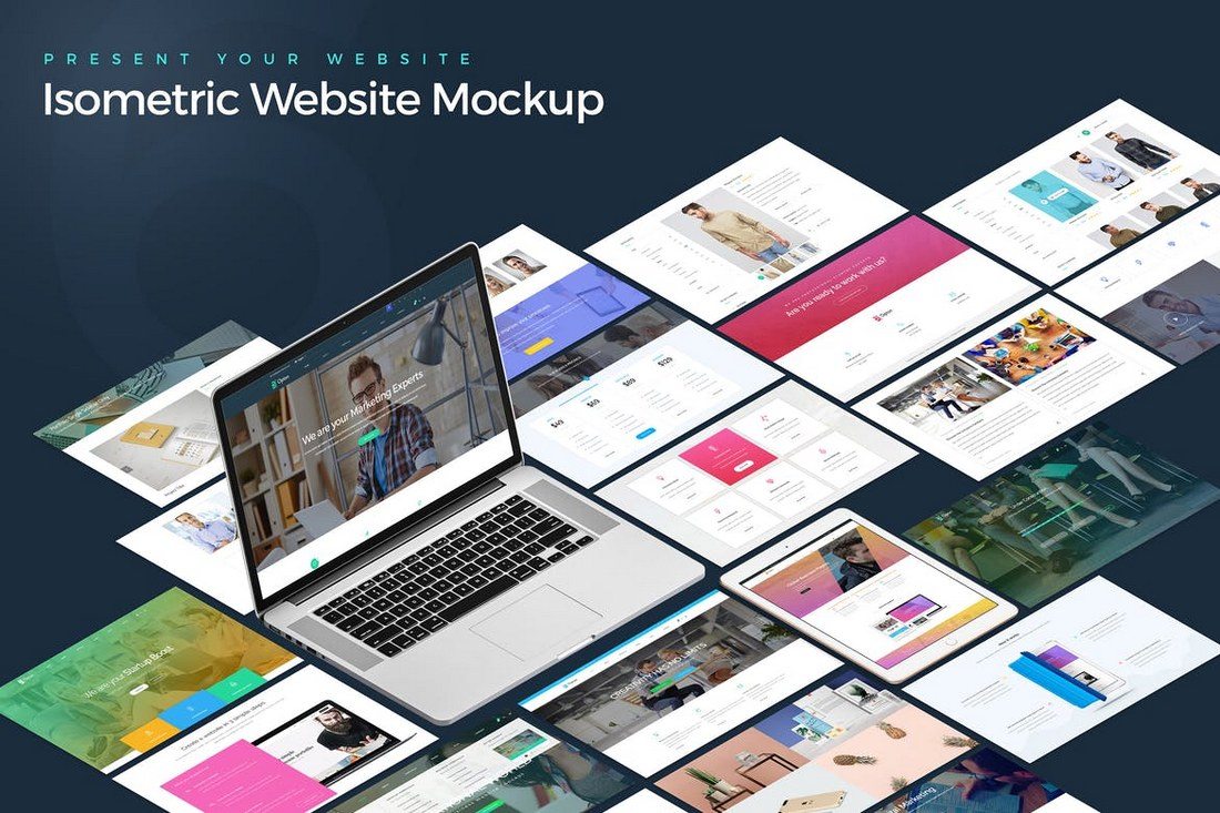 Isometric-Website-Mockup-1 20+ Best Website PSD Mockups & Tools 2019 design tips 