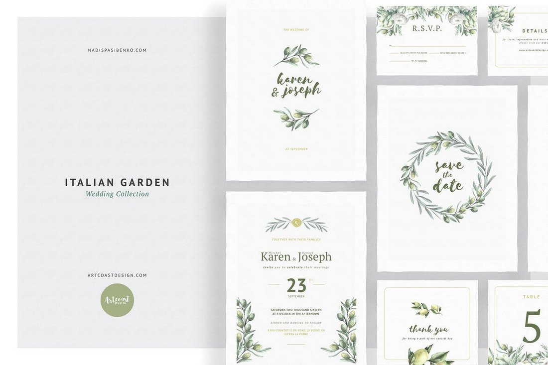 Italian-Garden-Wedding-Collection 50 Wonderful Wedding Invitation & Card Design Samples design tips 