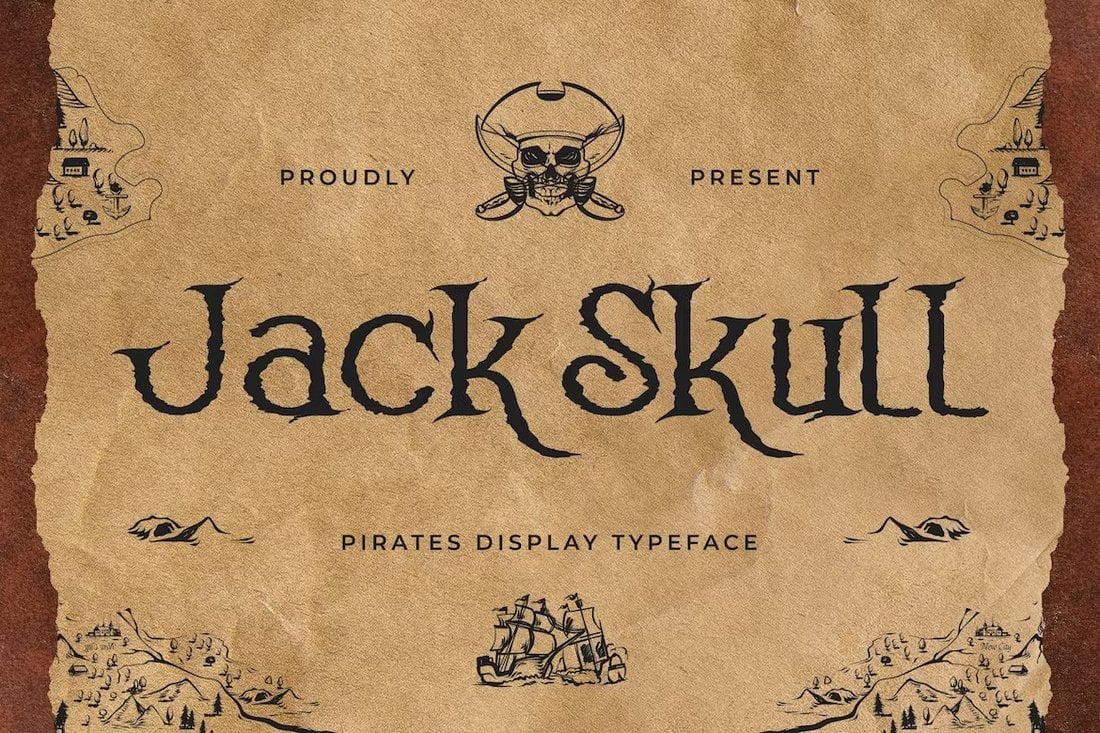 Jack Skull - Font Tampilan Bajak Laut Kreatif