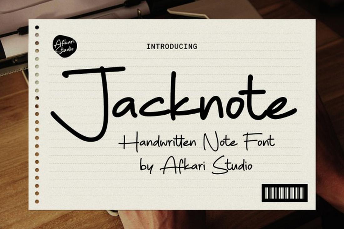 Jacknote - Free Cricut Font