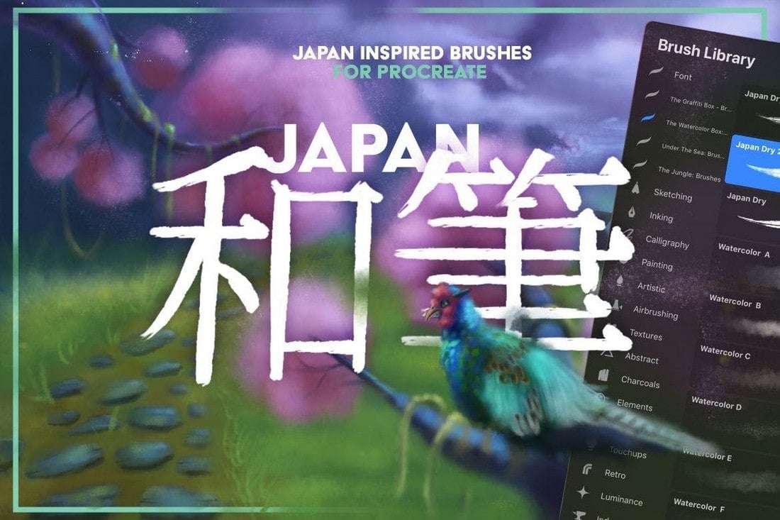 Japan-Watercolor-Procreate-Brushes 30+ Best Procreate Brushes 2020 (Free & Pro) design tips 