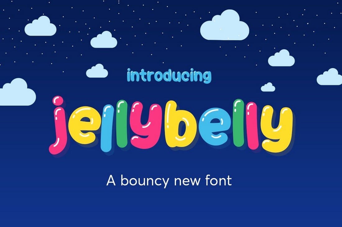 JellyBelly - Creative 3D Font